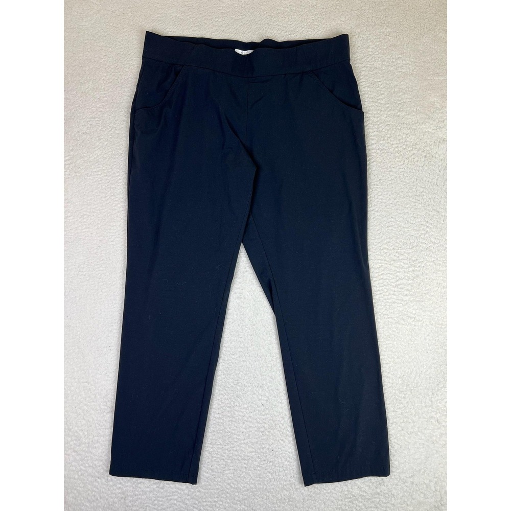 Columbia Womens XL Black Ankle Slim‎ Tapered Pull On Travel Pants 22020